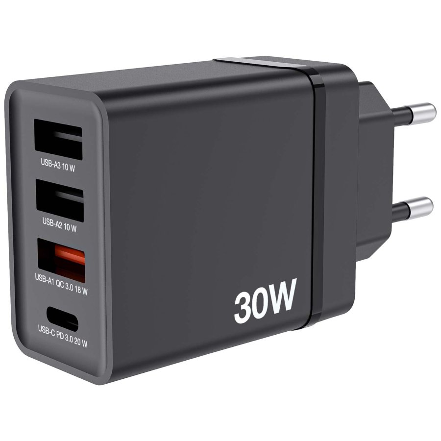 Verbatim USB Wall Charger 30W 1xUSB-C PD 3xUSB-A schwarz 49700 #3