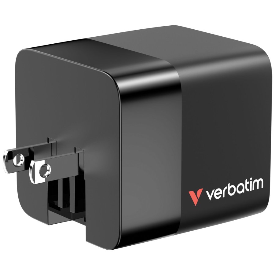 Verbatim Gan Charger 65W 2xUSB-C PD,1xUSB-A, retrac. Cable  32217 #3