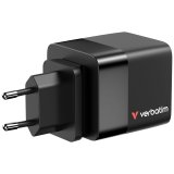 Verbatim Gan Charger 65W 2xUSB-C PD,1xUSB-A, retrac. Cable  32217 #4