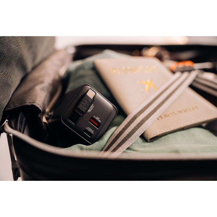 Verbatim Gan Charger 65W 2xUSB-C PD,1xUSB-A, retrac. Cable  32217 #17