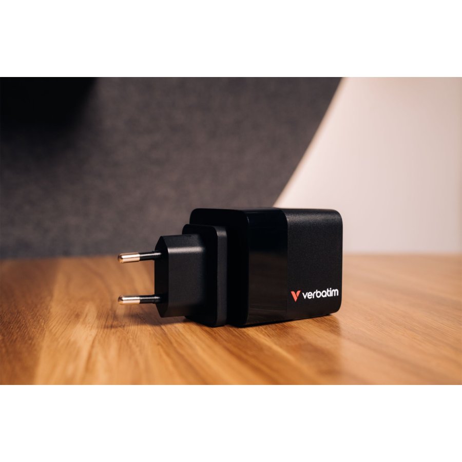 Verbatim Gan Charger 65W 2xUSB-C PD,1xUSB-A, retrac. Cable  32217 #18