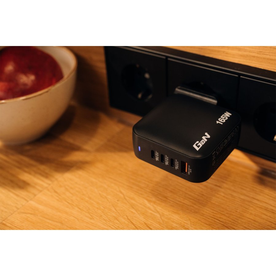 Verbatim Mini GaN Charger 165W 3xUSB-C 1xUSB-A US/EU/UK A.32216 #10