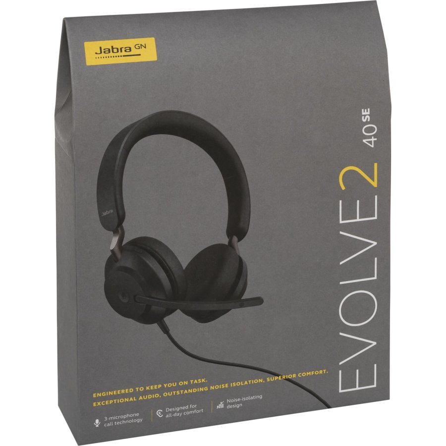Jabra Evolve2 40 SE MS Stereo Headset black USB-C #1