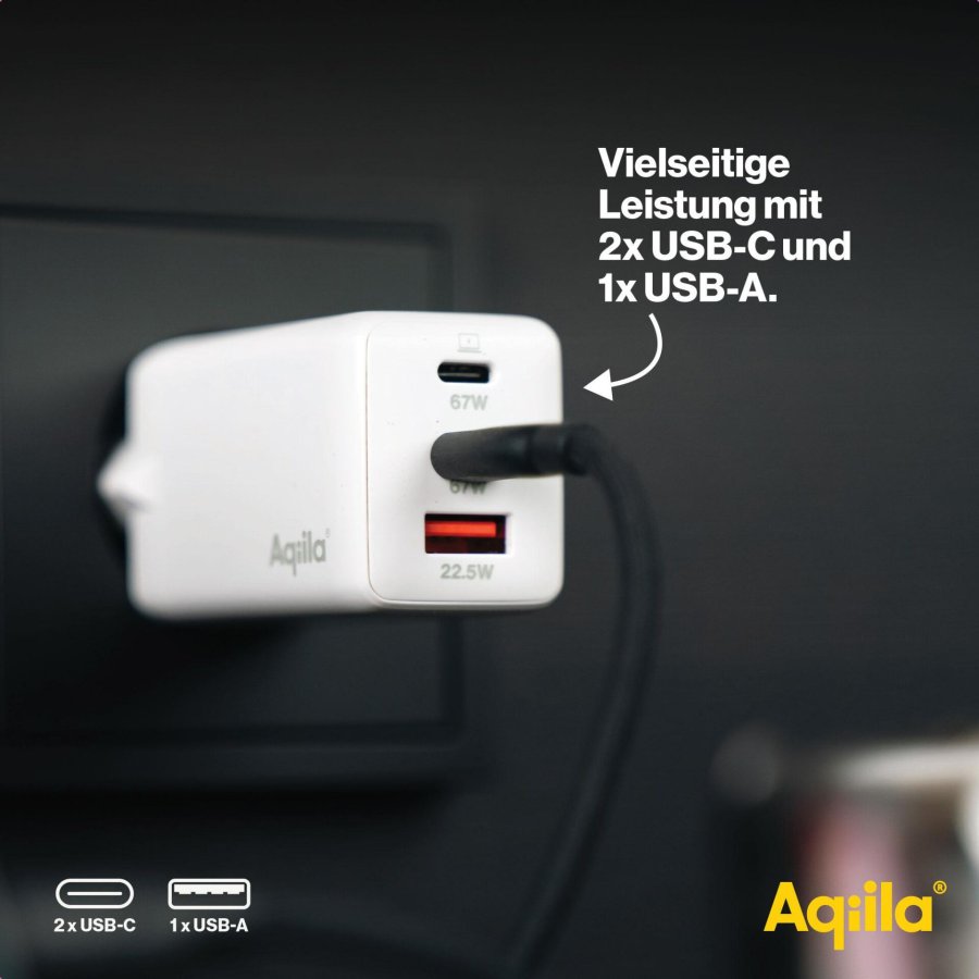 Aqiila Chargebird W3 65W 2x USB-C 1x USB-A #6