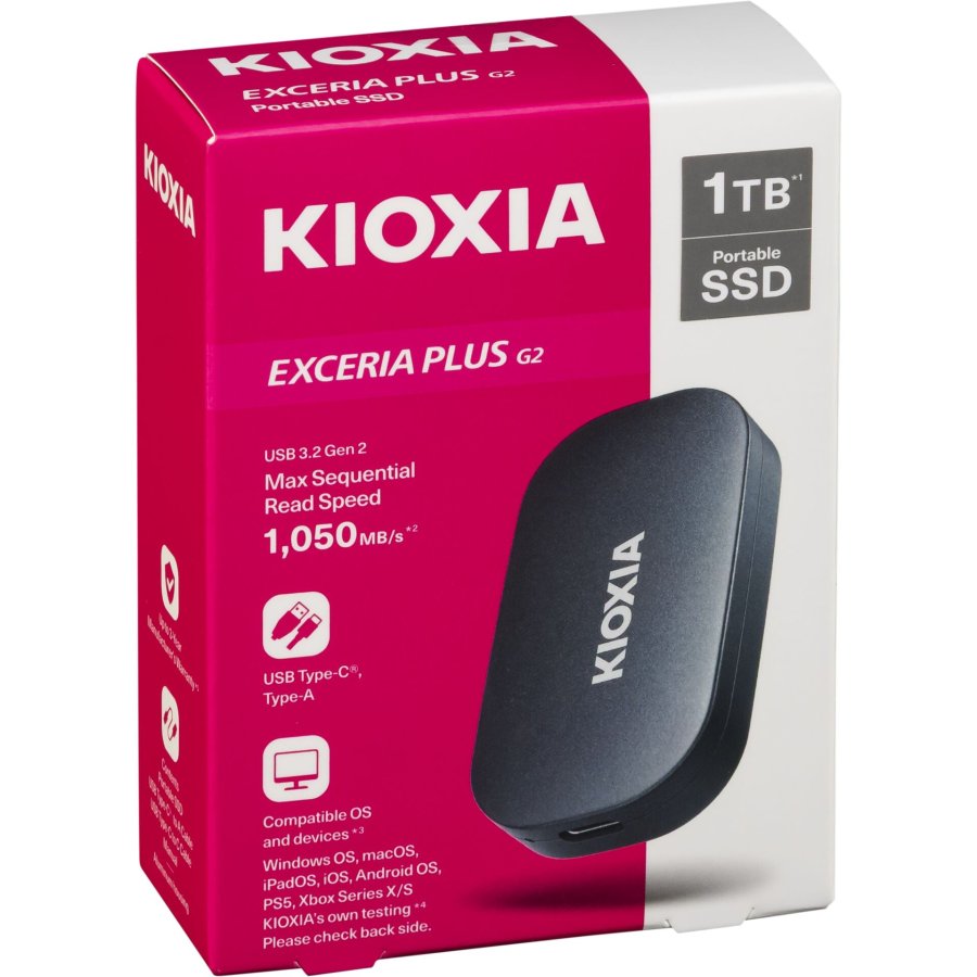 KIOXIA EXCERIA PLUS G2    1000GB Portable SSD USB 3.2 Gen2 Type C #1