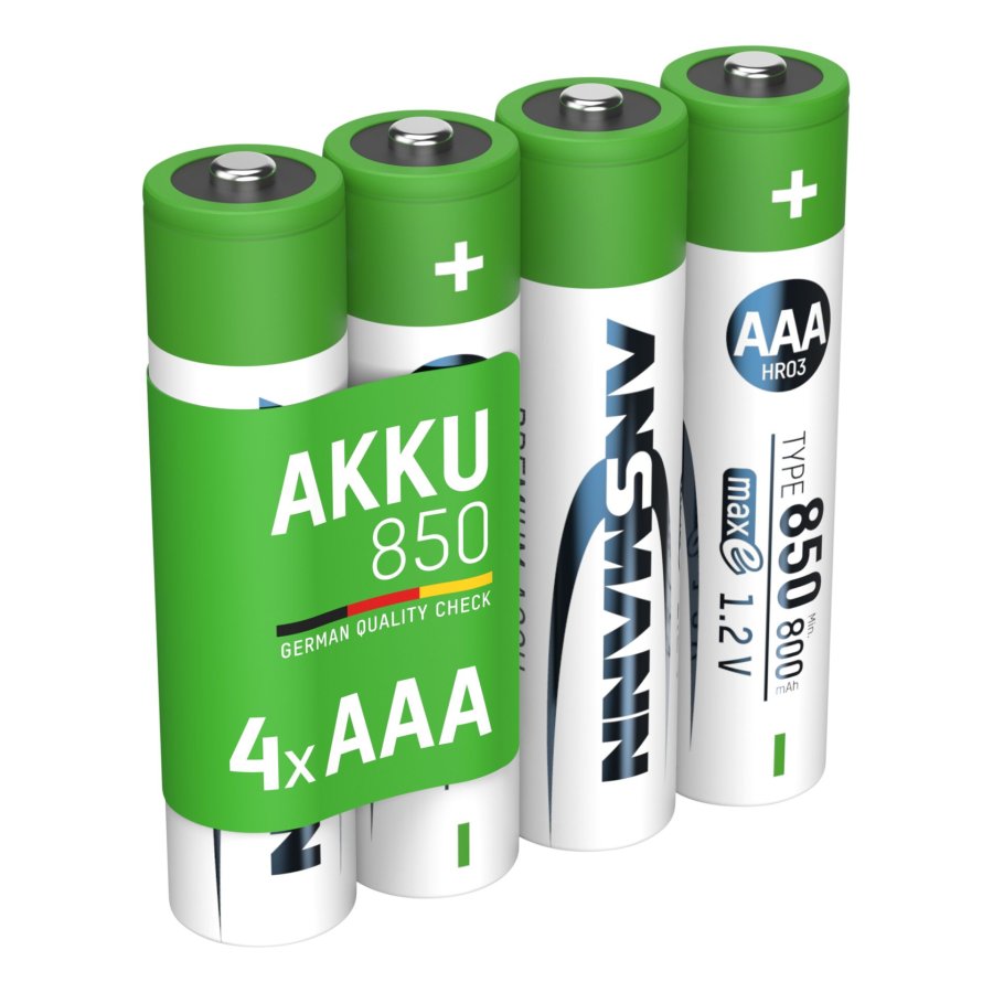 1x4 Ansmann NiMH Battery Micro AAA Type 850 800 mAh maxE #1