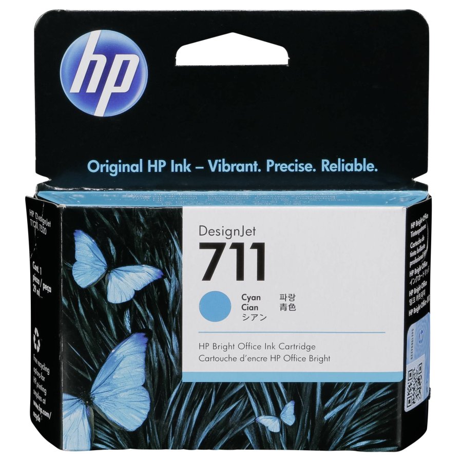 HP 711 DesignJet-blkpatron med 29 ml, cyan #1