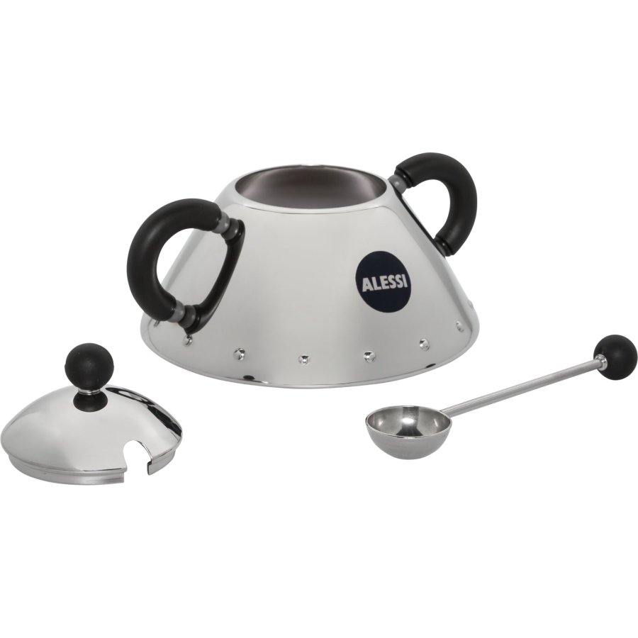 Alessi Sugar Bowl with Spoon black 9097 B #2