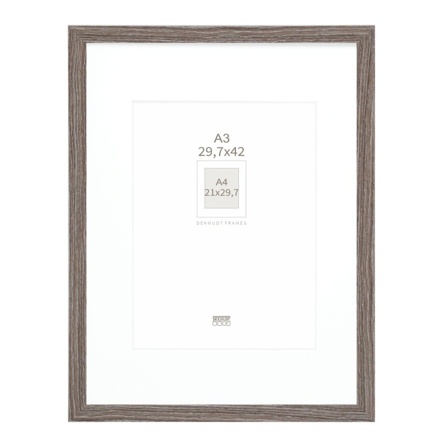 Deknudt S66KH3 P1 DIN A3 29,7x42 Holz grau mit Passepartout #1
