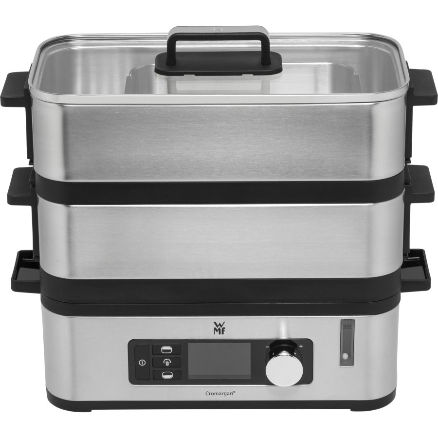 WMF KITCHENminis 0415090011 dampkoger 2 kurv(e) Bordplade 900 W Sort, Rustfrit stl #1