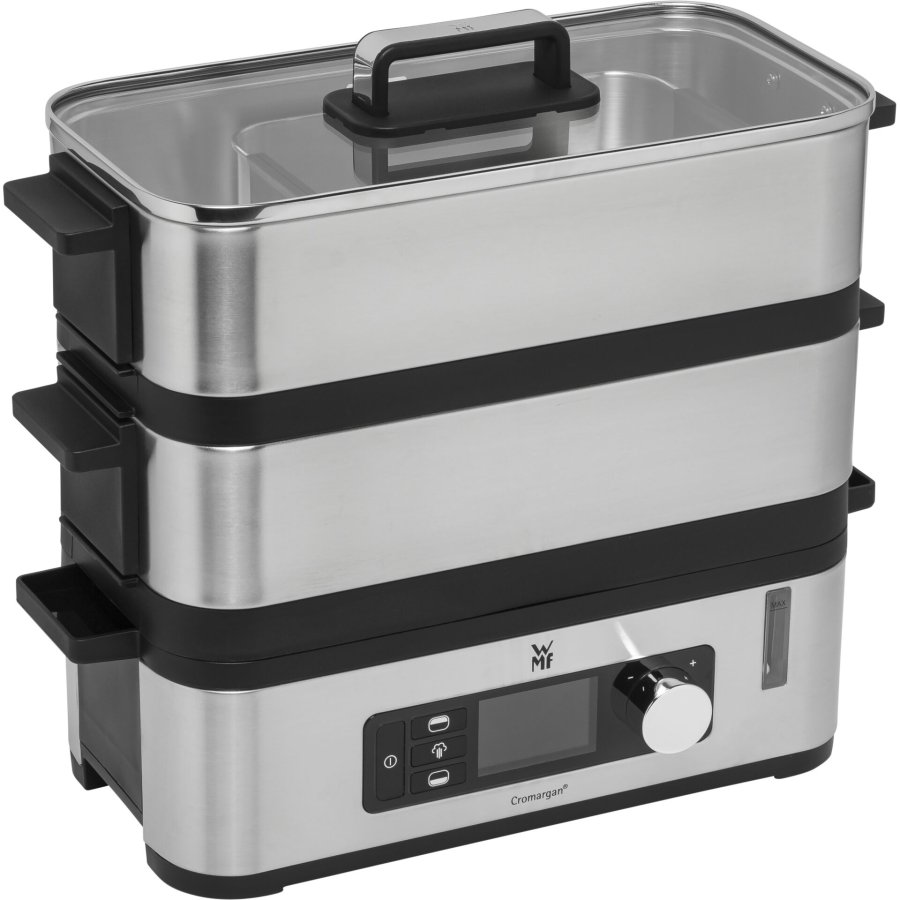 WMF KITCHENminis 0415090011 dampkoger 2 kurv(e) Bordplade 900 W Sort, Rustfrit stl #2