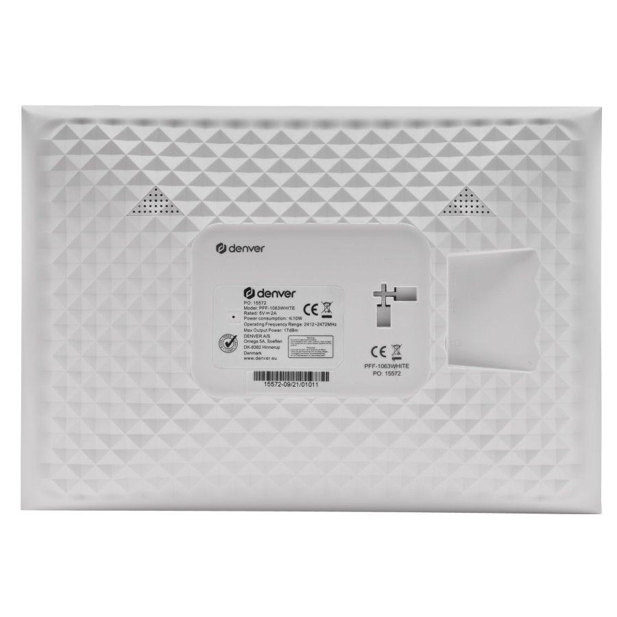 Denver PFF-1063WHITE digital fotoramme Hvid 25,6 cm (10.1