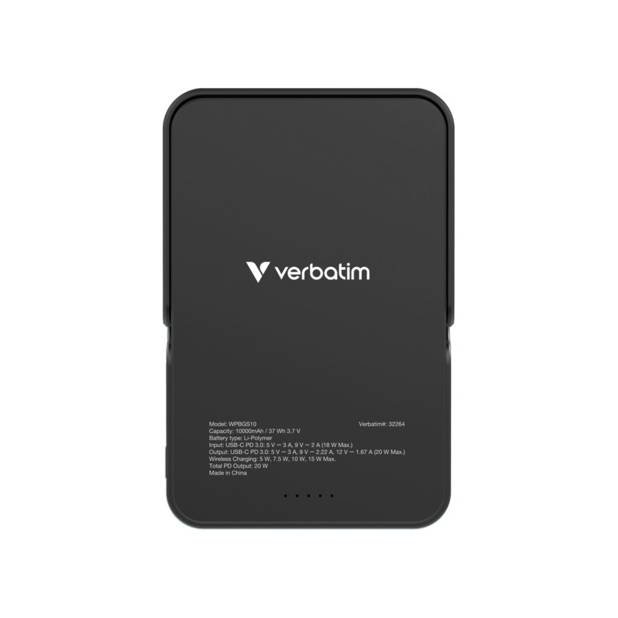 Verbatim Power Bank mit Standfuß mag.wireless 10000mA schw. 32264 #4