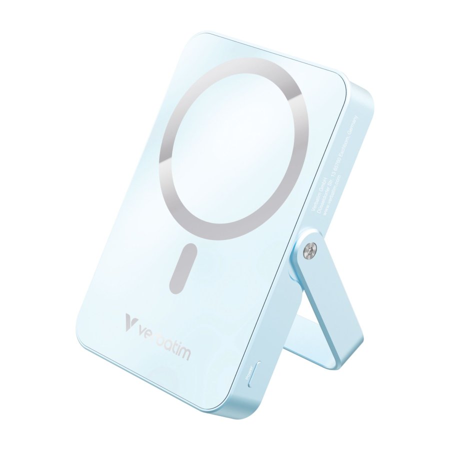 Verbatim Power Bank mit Standfuß mag.wireless 10000mA blau  32266 #1