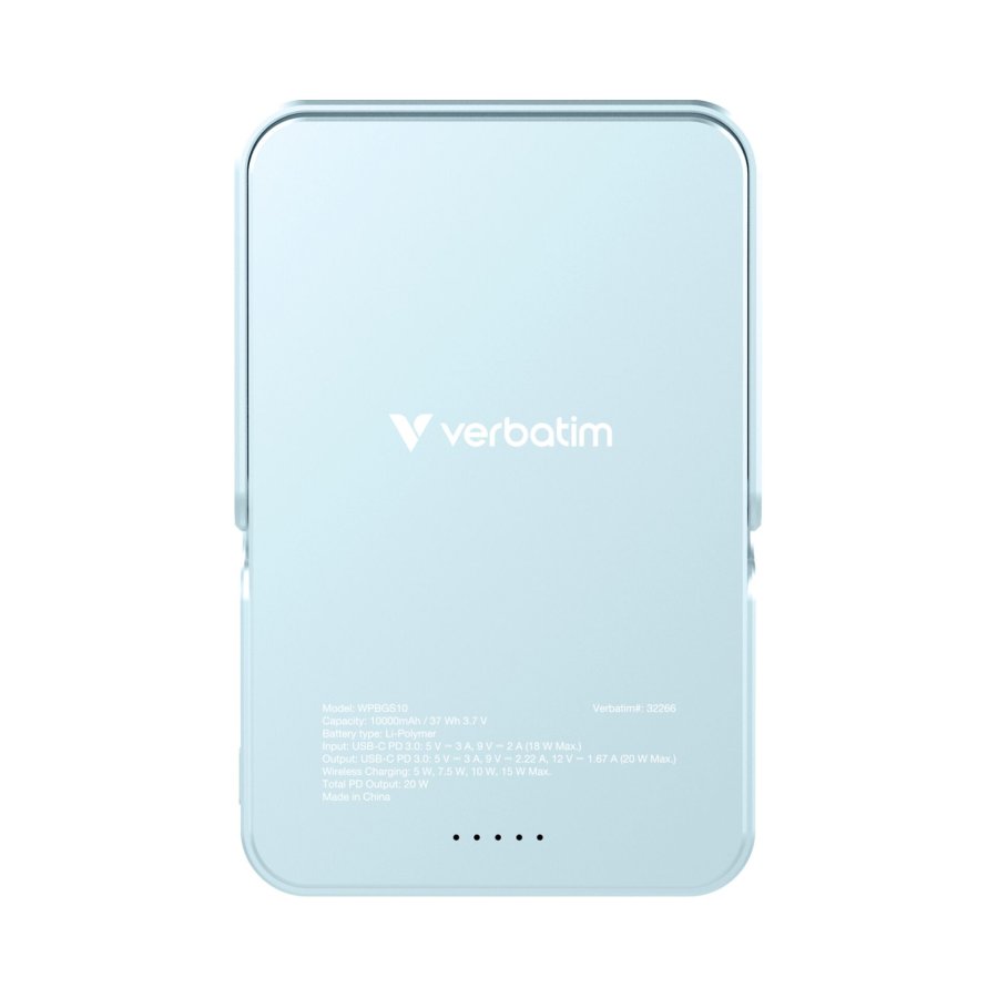 Verbatim Power Bank mit Standfuß mag.wireless 10000mA blau  32266 #4