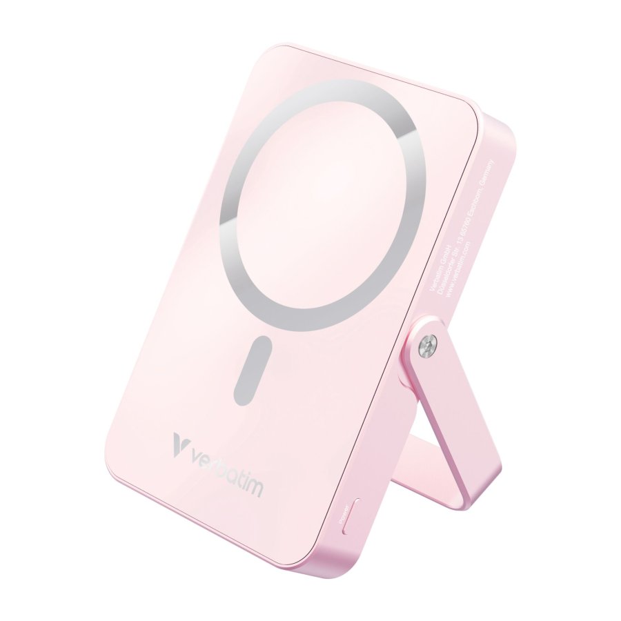 Verbatim Power Bank mit Standfuß mag.wireless 10000mA pink  32267 #1