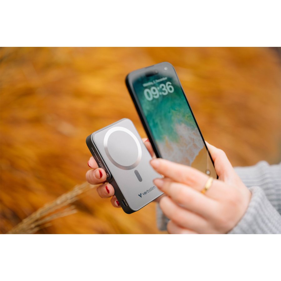 Verbatim Power Bank mit Standfuß mag.wireless 10000mA grau  32268 #7