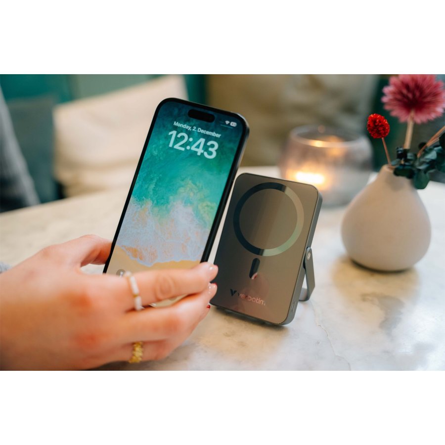 Verbatim Power Bank mit Standfuß mag.wireless 10000mA grau  32268 #8