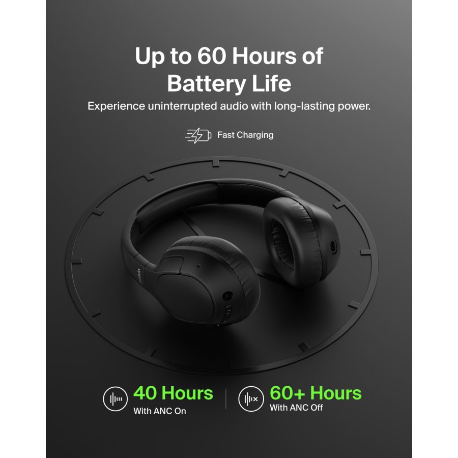 Belkin Soundform Isolate OverEar wireless, black AUD008hqBK #19