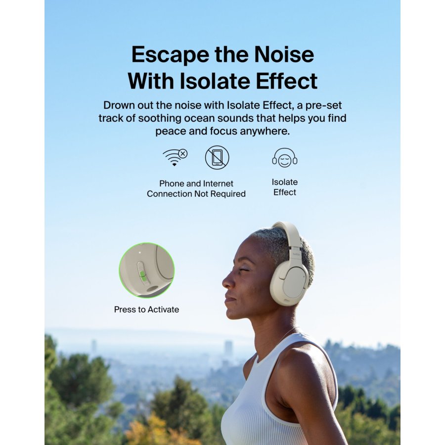 Belkin Soundform Isolate OverEar wireless, sand        AUD008hqSA #17