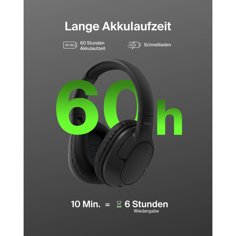 Belkin Soundform Surround black Over-Ear, wireless    AUD009hqBK #14