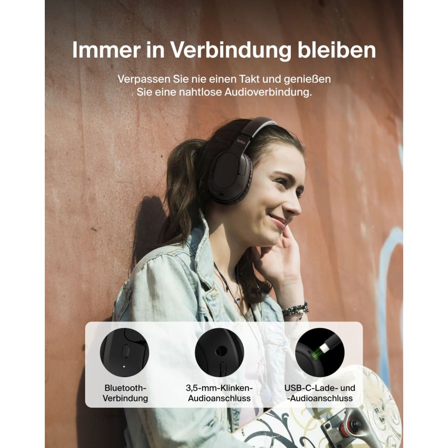 Belkin Soundform Surround black Over-Ear, wireless    AUD009hqBK #17