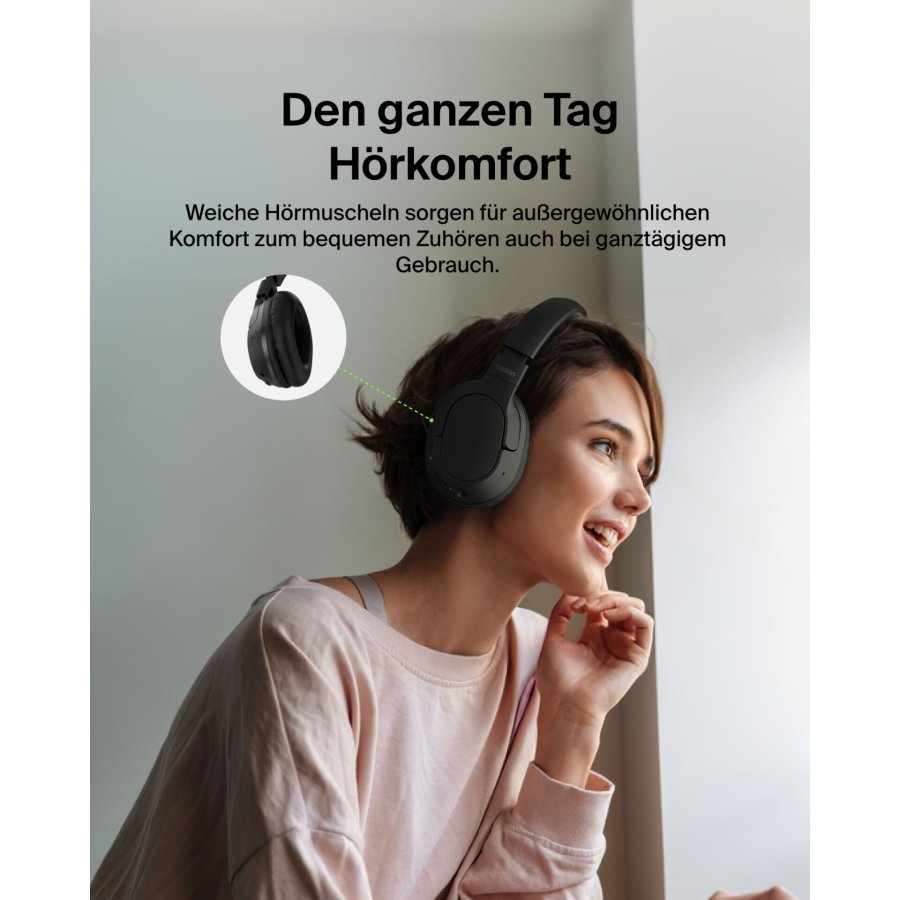 Belkin Soundform Surround black Over-Ear, wireless    AUD009hqBK #19