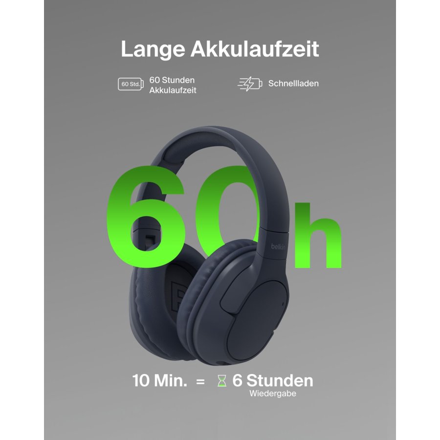Belkin Soundform Surround blue Over-Ear, wireless    AUD009hqBL #9
