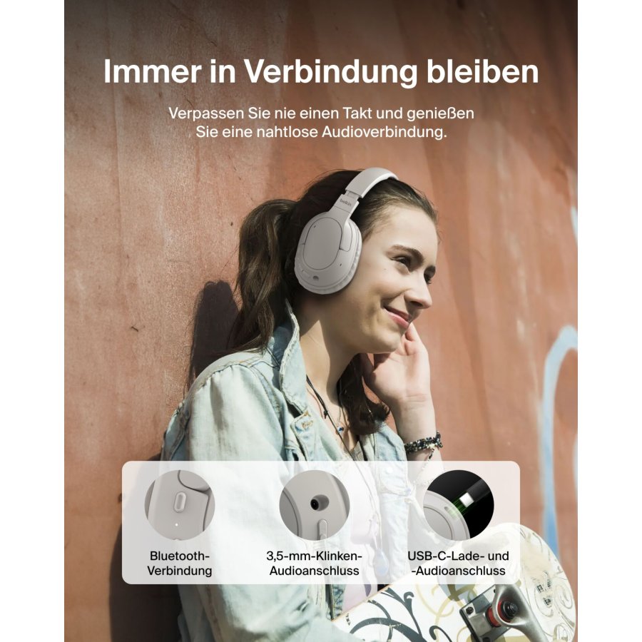 Belkin Soundform Surround sand Over-Ear, wireless    AUD009hqSA #16