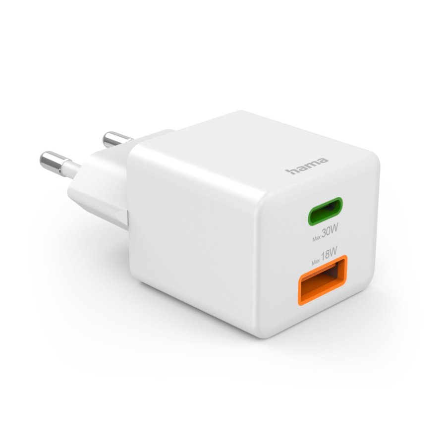 Hama Mini-Schnellladegrät PD 30W 1xUSB-C/1xUSB-A weiß      201992 #1