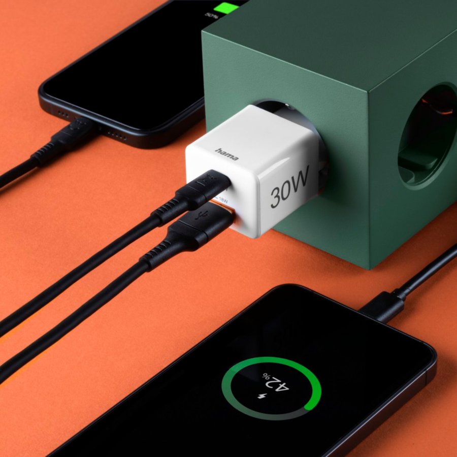Hama Mini-Schnellladegrät PD 30W 1xUSB-C/1xUSB-A weiß      201992 #8