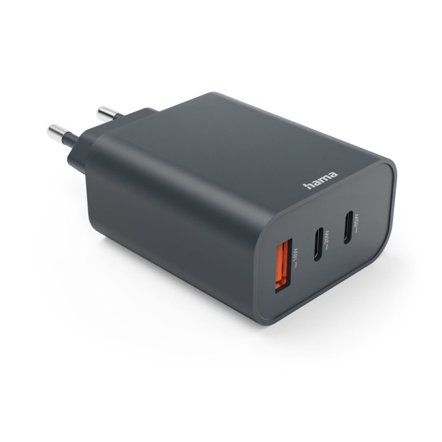 Hama Schnellladegerät PD     65W 2xUSB-C/1xUSB-A, anthrazit 86445 #1