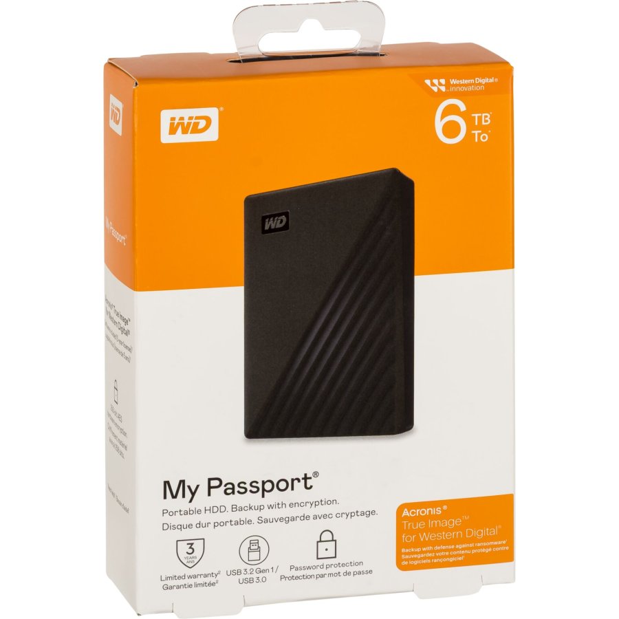 Western Digital My Passport  6TB Black USB 3.2 Gen 1 #1