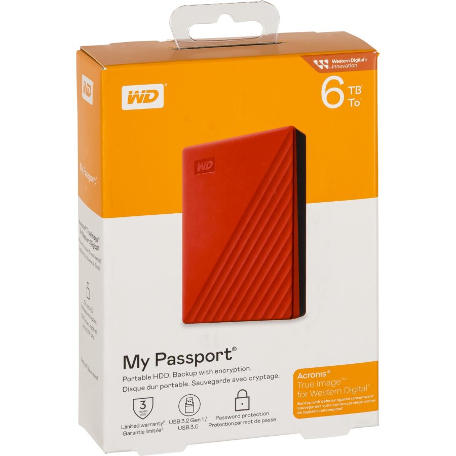 Western Digital My Passport  6TB Rot USB 3.2 Gen 1 #1