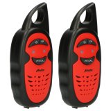 Alecto Walkie Talkie 2er Set für Kinder, 3 km Reichw., Schwarz/Ro #1