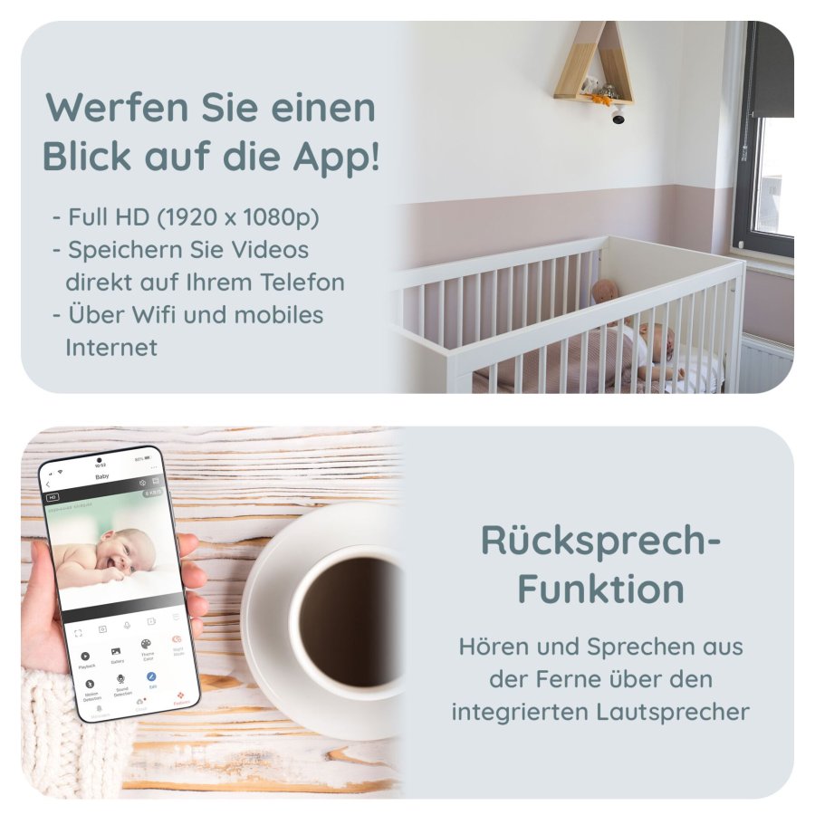 Alecto WLAN-Babyphone mit Kamera Weiß #16
