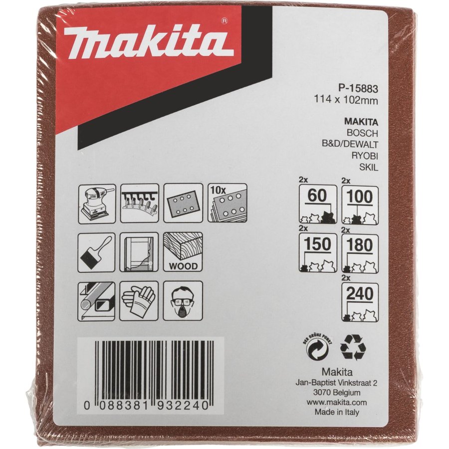 Makita Schleifpap. 102x114mm Set #1