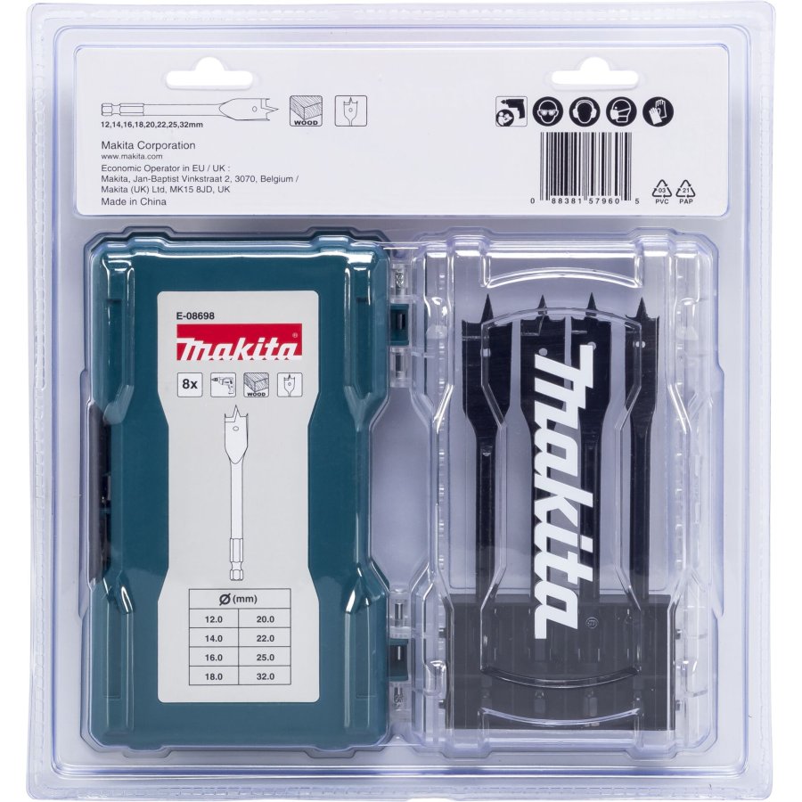Makita Flachfräsbohrer-Set 8tlg #2