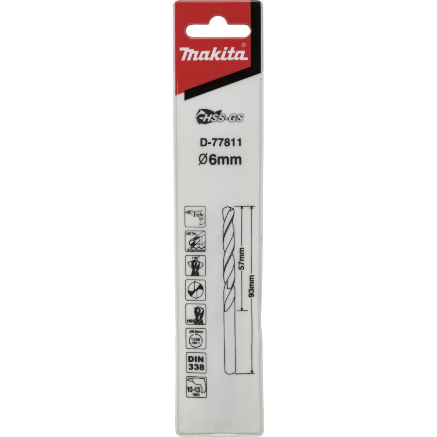 Makita Metallbohrer HSS-GS 6,0x93mm #1