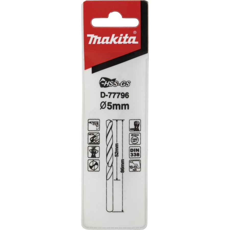 Makita Metallbohrer HSS-GS 5,0x86mm #1