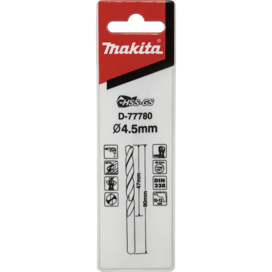 Makita Metallbohrer HSS-GS 4,5x80mm #1