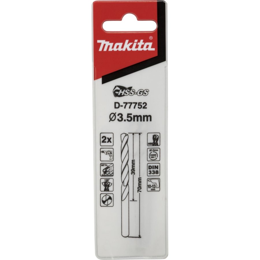 Makita Metallbohrer HSS-GS 3,5x70mm #1