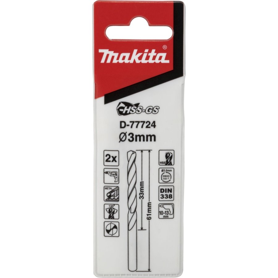 Makita Metallbohrer HSS-GS 3,0x61mm #1