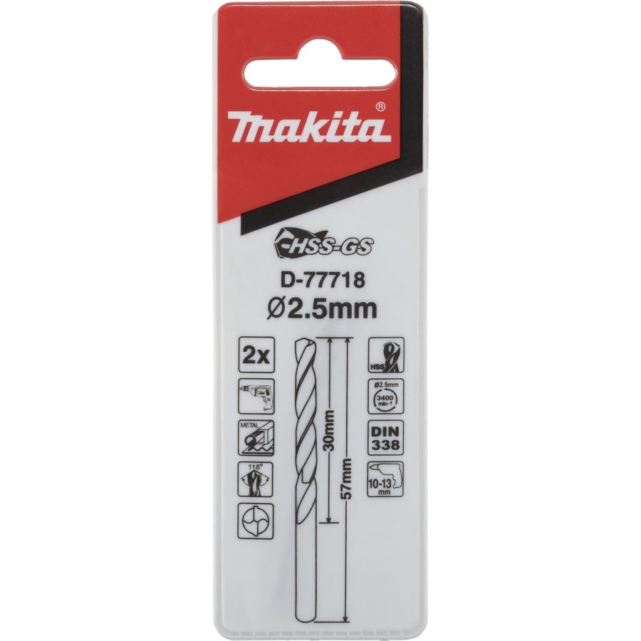 Makita Metallbohrer HSS-GS 2,5x57mm #1