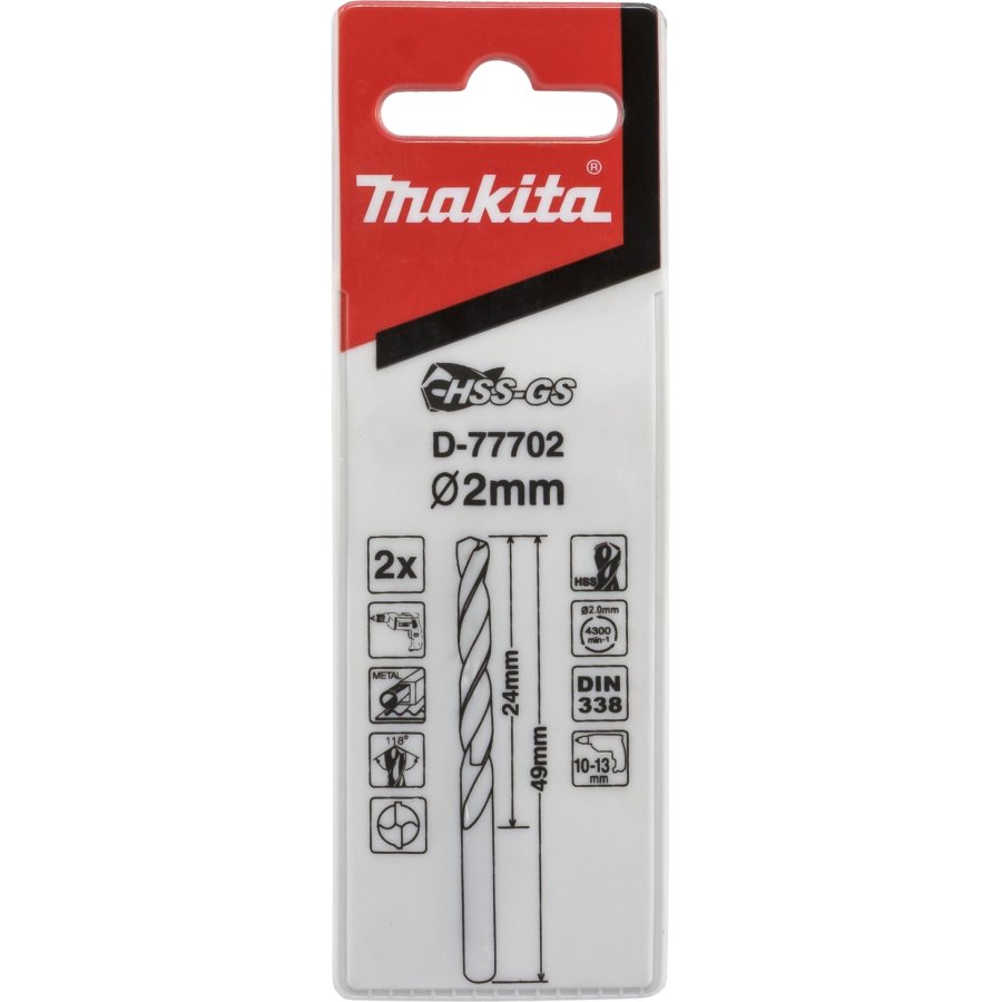 Makita Metallbohrer HSS-GS 2,0x49mm #1