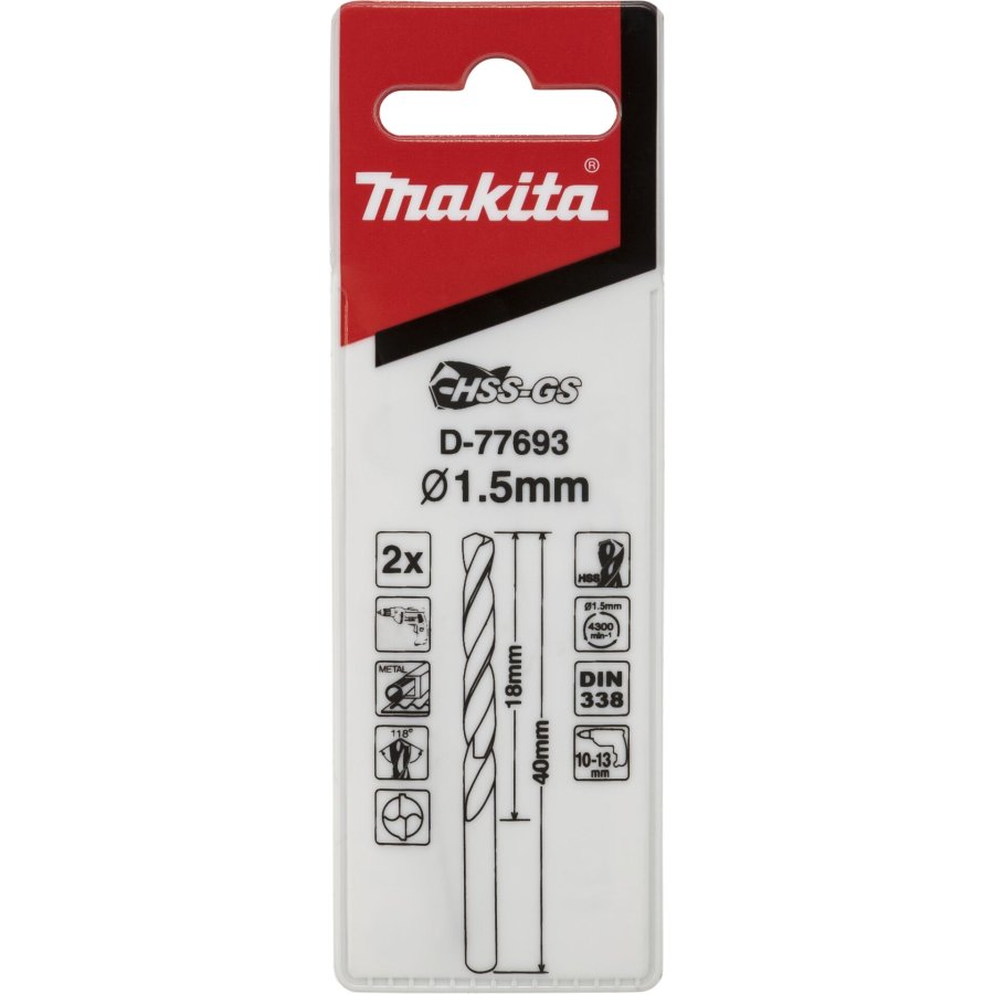 Makita Metallbohrer HSS-GS 1,5x40mm #1