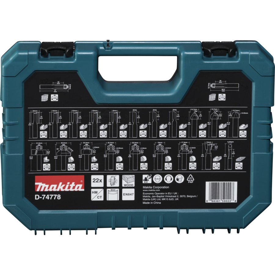 Makita Fräser-Set 8mm 22Stk #2