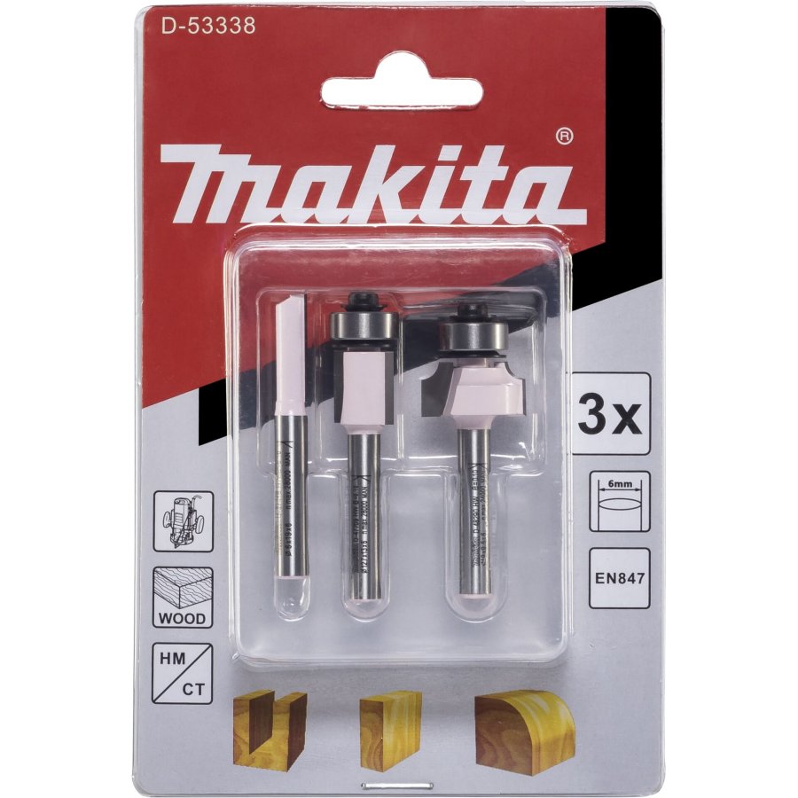 Makita Fräser-Set 3-tlg. 6mm #1