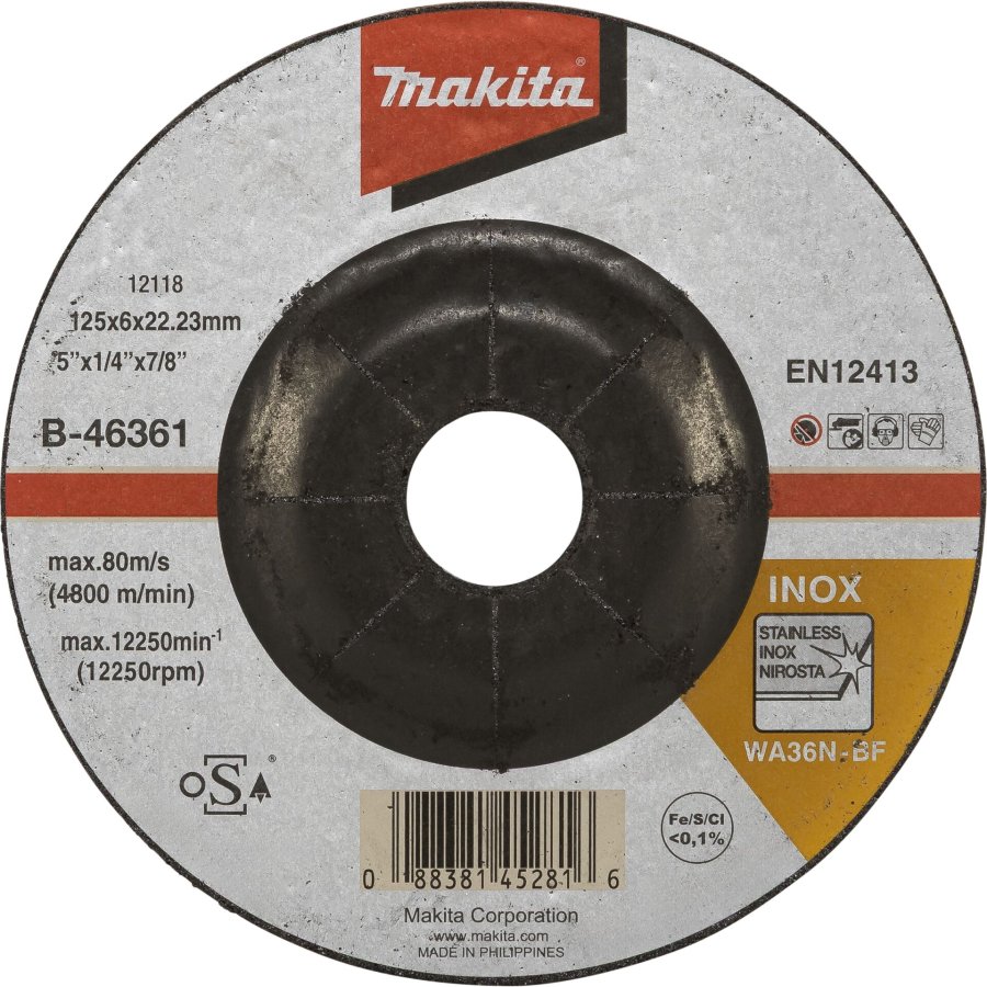 Makita Schruppscheibe 125x6mm INOX #1