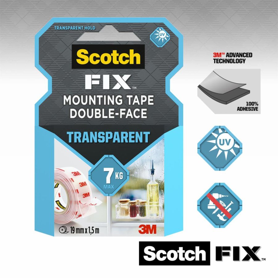 Scotch Fix transp. Doppelseitig- Klebeband 19mmx1,5m #4